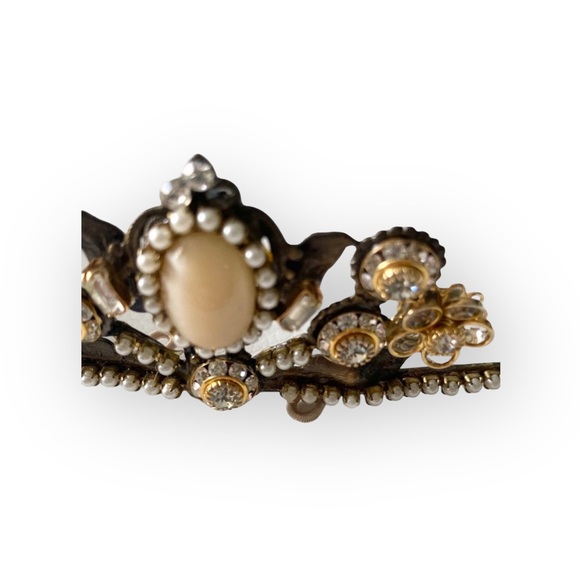Vintage: Mari Elena ᪥ Moonstone Floral Swarovski Crystal Bridal Tiara ᪥ Luxury - Picture 9 of 16